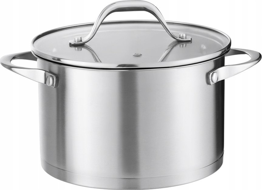 GARNEK Z POKRYWKĄ STAL NIERDZEWNA 18/10 (SS304) INDUKCJA GAZ 5,5L