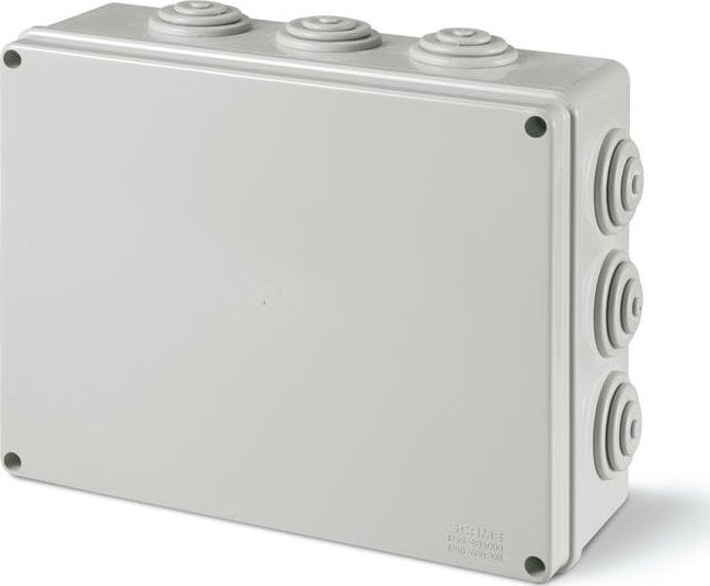 Scame Puszka instalacyjna Scame Scabox 685.006 natynkowa 150X110X70mm z dławnicami IP55 szara