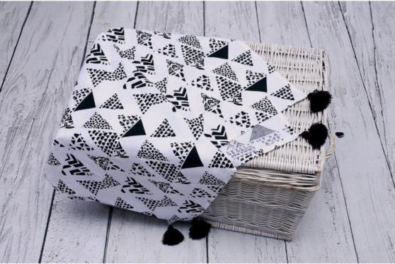 Pulp Otulacz bawełniany z pomponikami aztecki