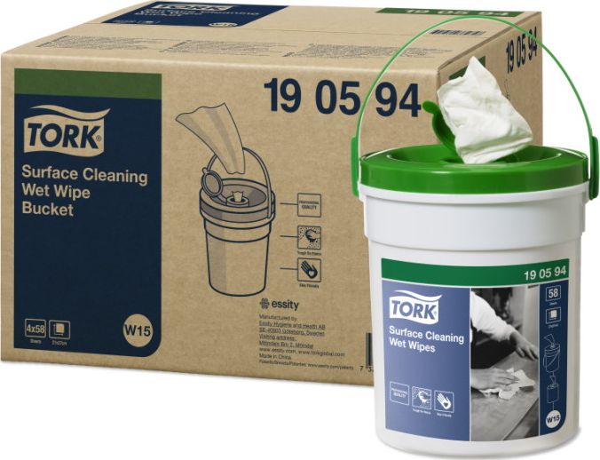 Tork - Czyściwo włókninowe o niskim stopniu pylenia do trudnych zabrudzeń powierzchni, premium - Białe