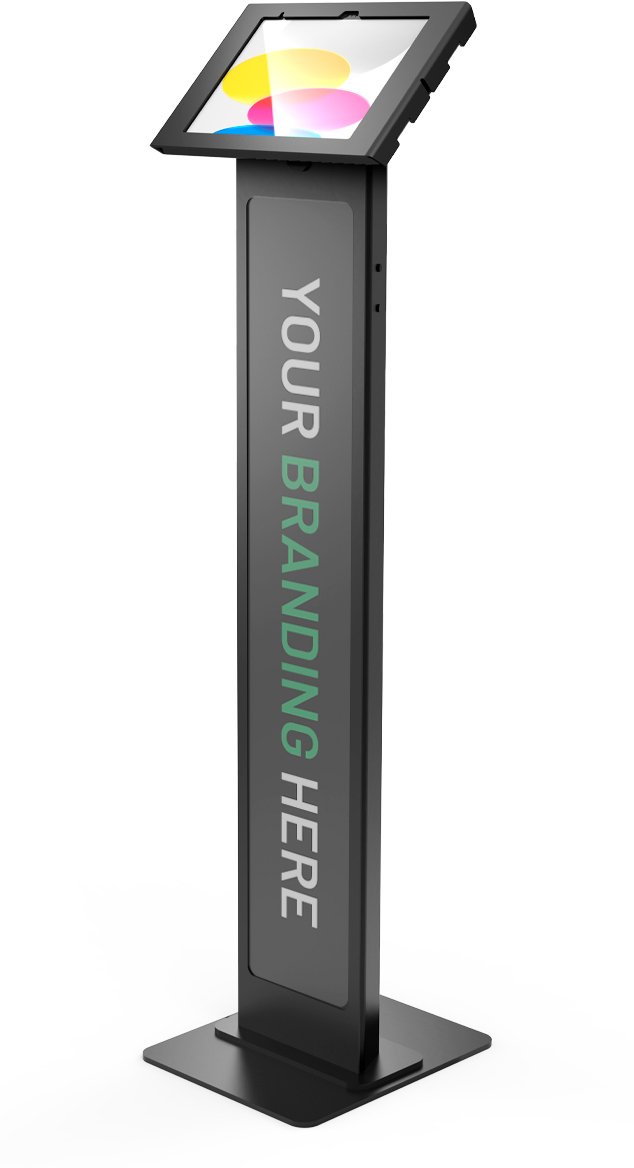 Stojak Compulocks Apex BrandMe - Ustawienie - do tabletu - zdolny do brandingu - zablokowany - ramka metalowa, płyta polipropylenowa - czarny - ustawi