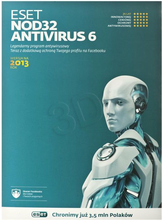 Zdjęcia - Oprogramowanie Eset NOD32 Antivirus 1 urządzenie 36 miesięcy  (ENAK3Y1D)