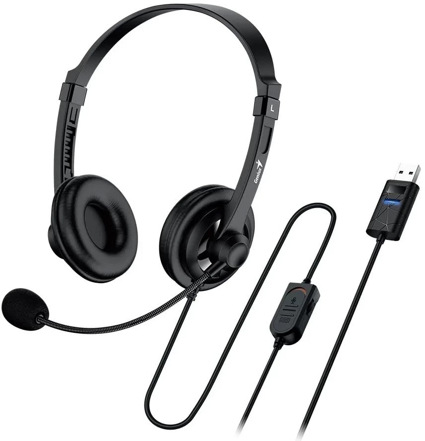 Słuchawki Genius GENIUS słuchawki HS-230U/ USB/ czarny