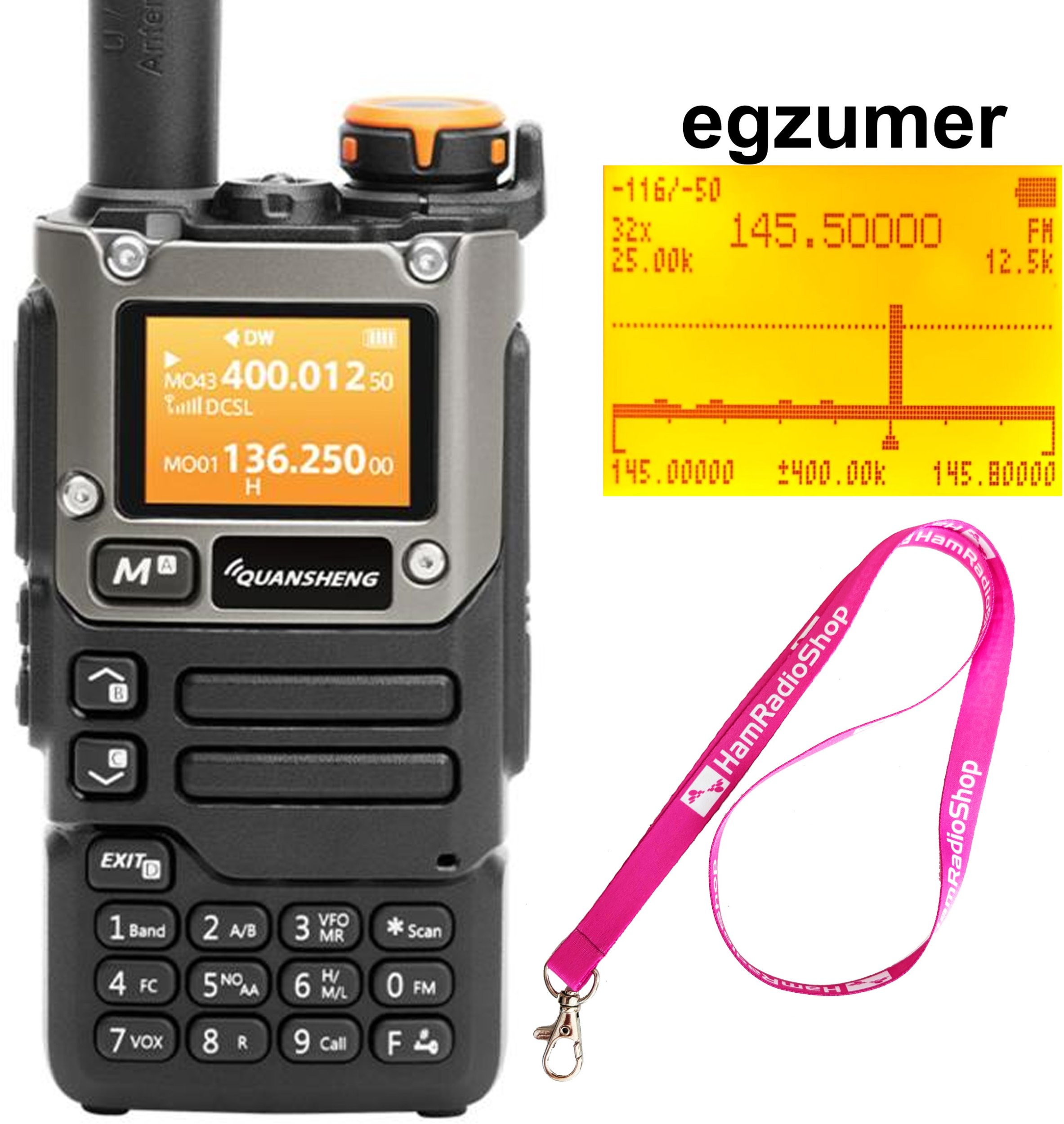 Krótkofalówka HamRadioShop QUANSHENG UV-K6 + egzaminator