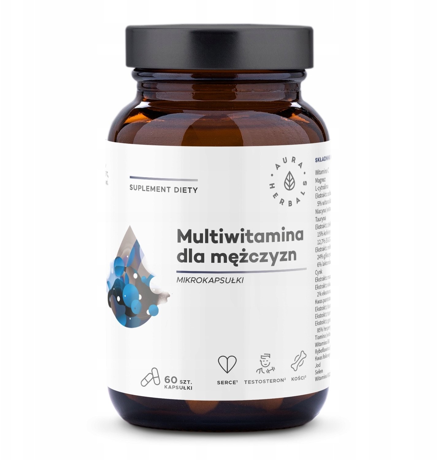 AURA HERBALS Multiwitamina dla mężczyzn 60 kapsułek