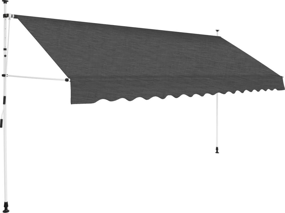 Zdjęcia - Parasol plażowy VidaXL Markiza zwijana ręcznie, 400 cm, antracytowa 