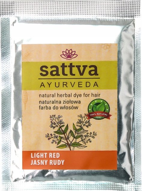 Sattva SATTVA_Natural Herbal Dye for Hair naturalna ziołowa farba do włosów Light Red 10g