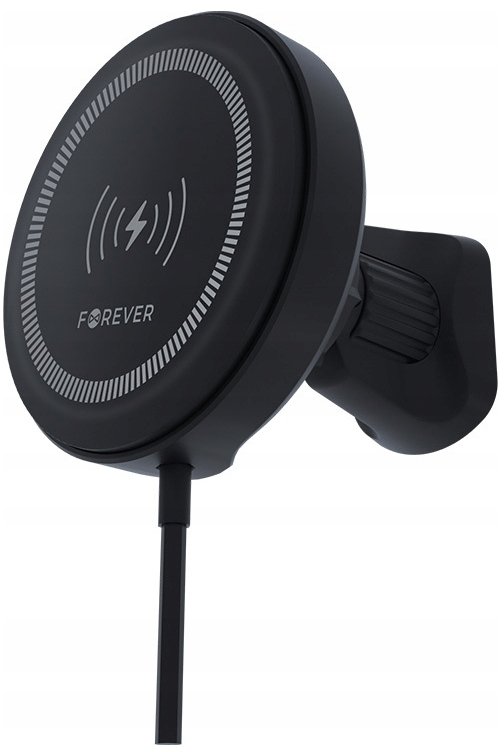 Forever uchwyt samochodowy do kratki MACH-300 magnetyczny z ładowaniem bezprzewodowym czarny Qi2 15W