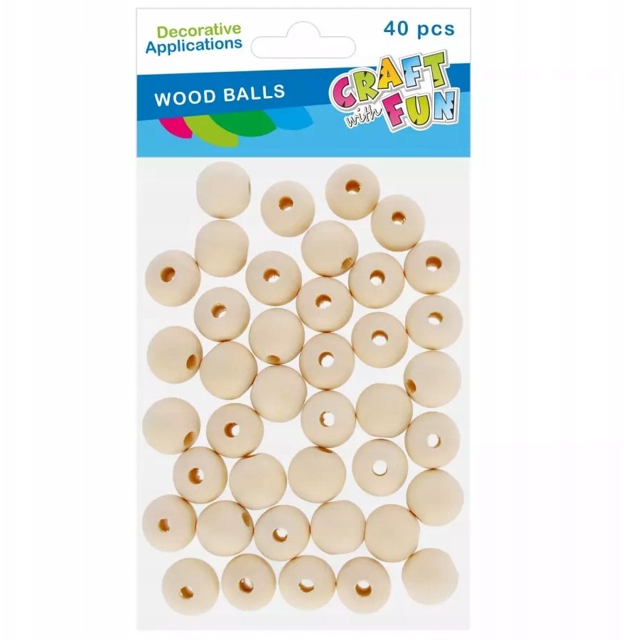 Craft with Fun Ozdoba Kulki Drew 20MM 40 szt CF PBH 12/144
