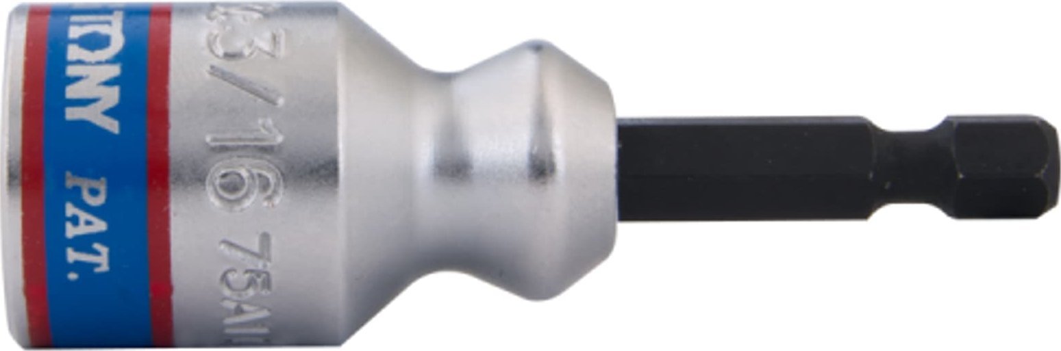 King Tony NASADKA DO PRĘTÓW GWINTOWANYCH 12mm DO WKRĘTAREK 1/4" x 66mm (ZAKRES 11.4 - 12.7mm) King Tony