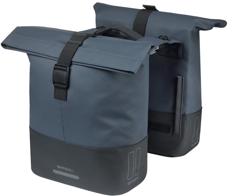 Basil Sakwa podwójna BASIL COVE DOUBLE PANNIER BAG 28-32L, MIK System (ready do go), navy/black