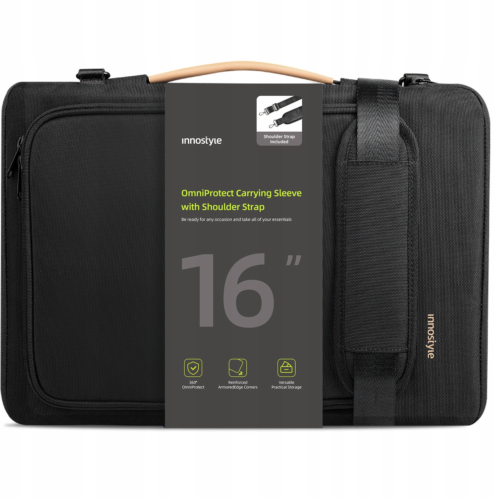Torba Innostyle INNOSTYLE TORBA NA LAPTOPA 15 6 16 WODOODPORNA ETUI CASE OMNIPROTECT PASEK
