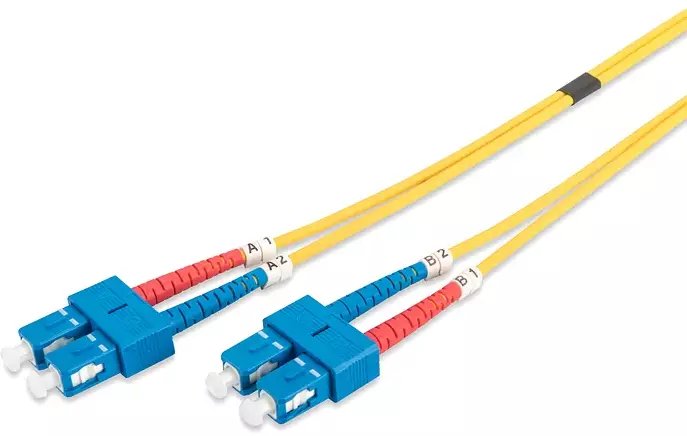 FO Cable 9/125�. OS2. LC/LC. Yellow. 1.0m