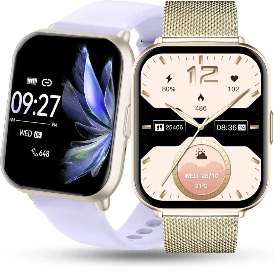 Smartwatch Rubicon Zegarek Damski SMARTWATCH RUBICON RNCF46 z dwoma paskami