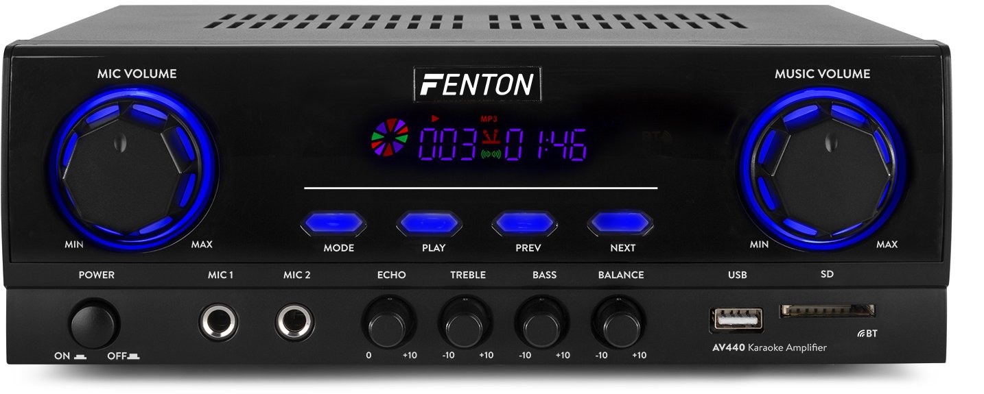 Fenton Wzmacniacz karaoke 2x 200W BT AV440 one size