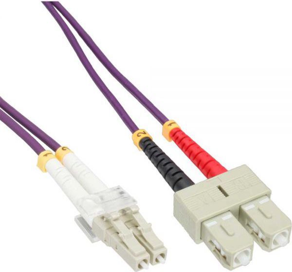 InLine Patchcord światłowodowy LC/SC, 50/125µm, OM4 2m (88642P)