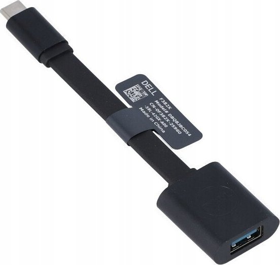 Adapter USB Dell USB-A - USB-C Czarny (ADPT CON DNGL TYPECTOUSBA)