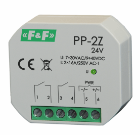 F&F Przekaźnik elektromagnetyczny 2Z 16A P/T - PP-2Z 24V