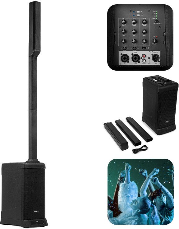 Kolumna Vonyx Aktywny zestaw głośników kolumnowych BT 400W VX820 one size