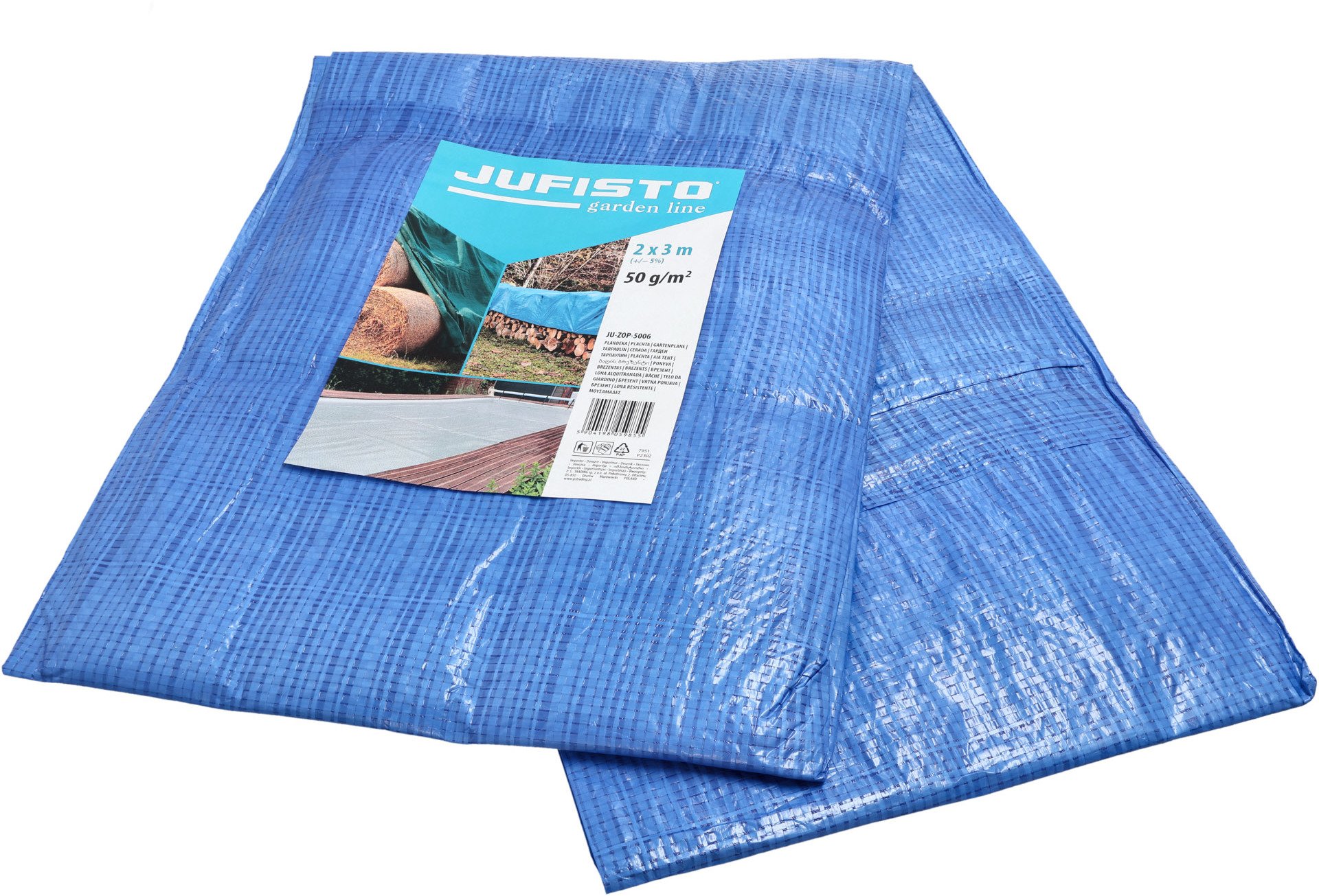 Jufisto Plandeka 2x3 m 50 g niebieska plandeka ochronna lekka