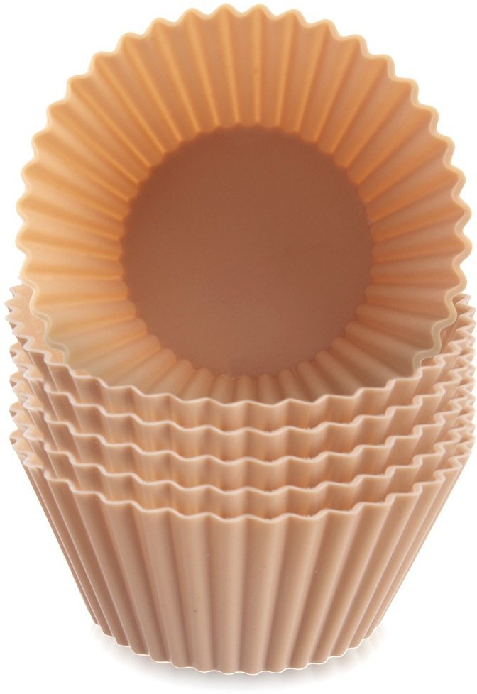 Orion Foremki do muffinek silikonowe beżowe 6,5 cm 6 szt. (8592381260651)