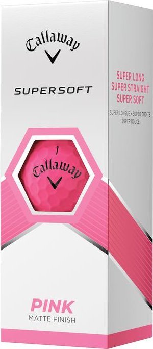 CALLAWAY Matowe piłki golfowe SUPERSOFT (różowe)