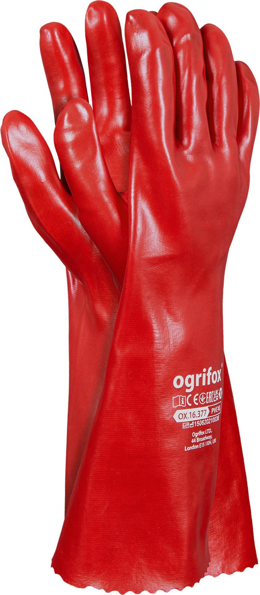 Reis Ox Pvc 40 Cm Rękawice Gumowe Czerwone Ox.16.377 Xl