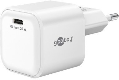 Szybka ładowarka USB-C PD GaN Nano (20 W) biały