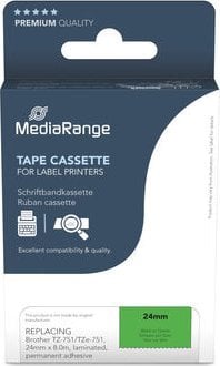 MediaRange MediaRange Schriftbandka. Brother TZ-751/TZe-751 24mm 8m sw