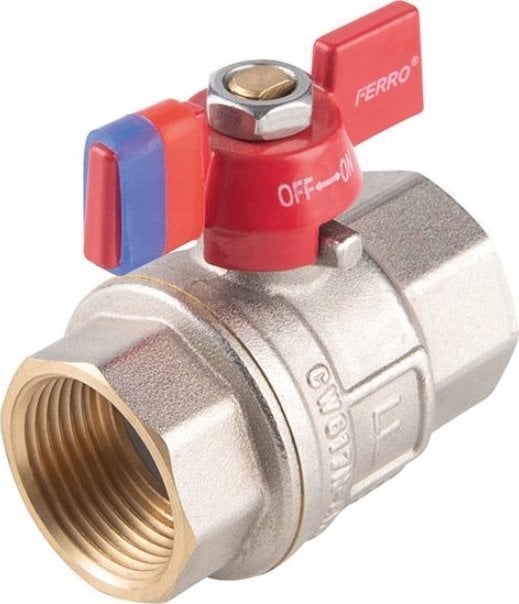 Ferro KFPM2 ZAWÓR KUL. WODNY MOTYL 3/4'' NAKR-NAKR, F-POWER// ZKW-20-WW-M-FER-POWER