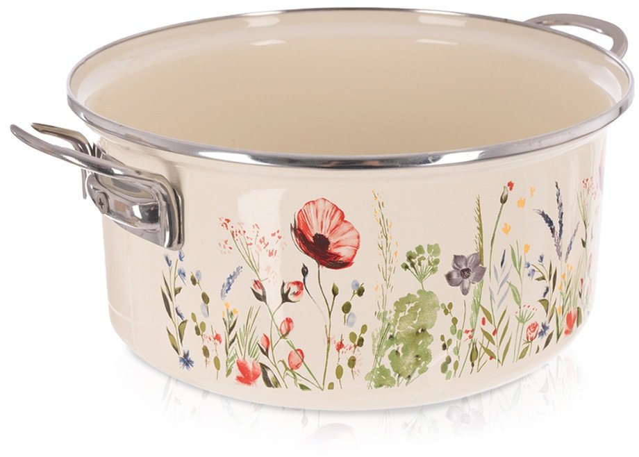 Lumarko Garnek emaliowany kremowy MAKI 26 cm, 5 l
