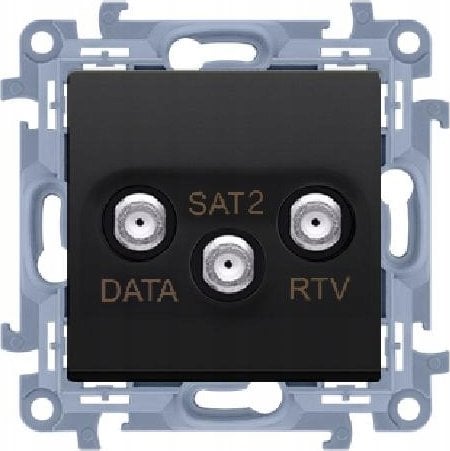 Kontakt-Simon Gniazdo antenowe Kontakt-Simon Simon 10 CADSATF.01/49 końcowe RTV-DATA-SAT moduł, 1x wejście: 5÷2400MHz czarny mat