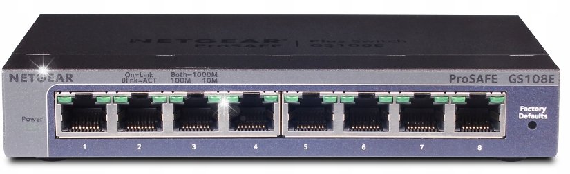 Switch Switch Netgear GS108E 8x 1000Mb GIGABIT QoS VLAN