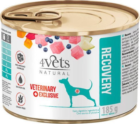 4Vets Mokra karma weterynaryjna dla psa rekonwalescenta Natural Recovery* 185 g
