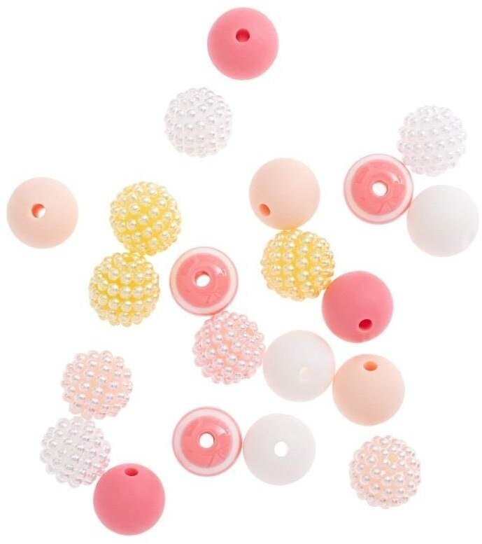 FANDY Koraliki 12mm Cotton candy 21szt EDUKAMP (5907589922486)