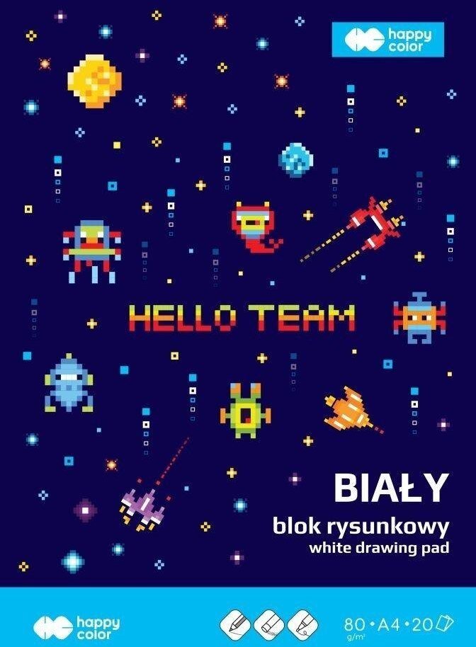 GDD Blok rysunkowy A4/20K Pixi biały HAPPY COLOR