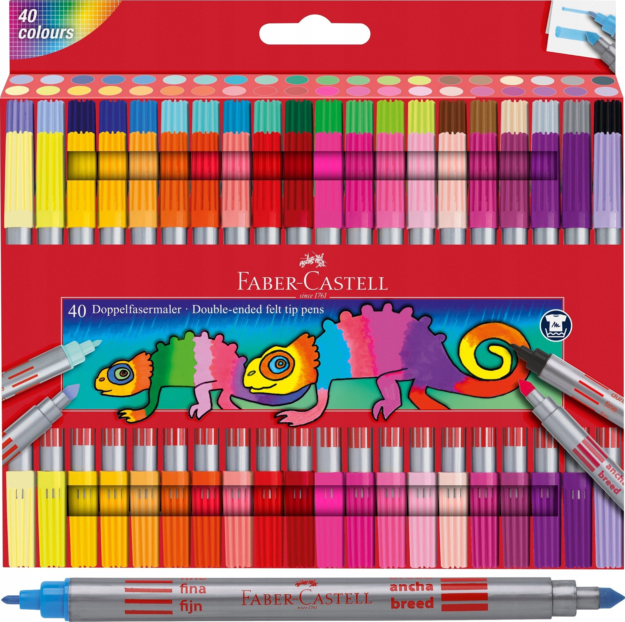Faber-Castell Flamastry dwustronne 40 kolorów FABER CASTELL