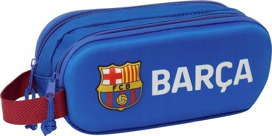 Piórnik Safta Piórnik szkolny podwójny BARCA FC BARCELONA 3D saszetka