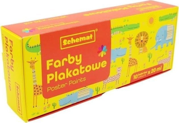 Farby plakatowe 20ml 10 kolorów