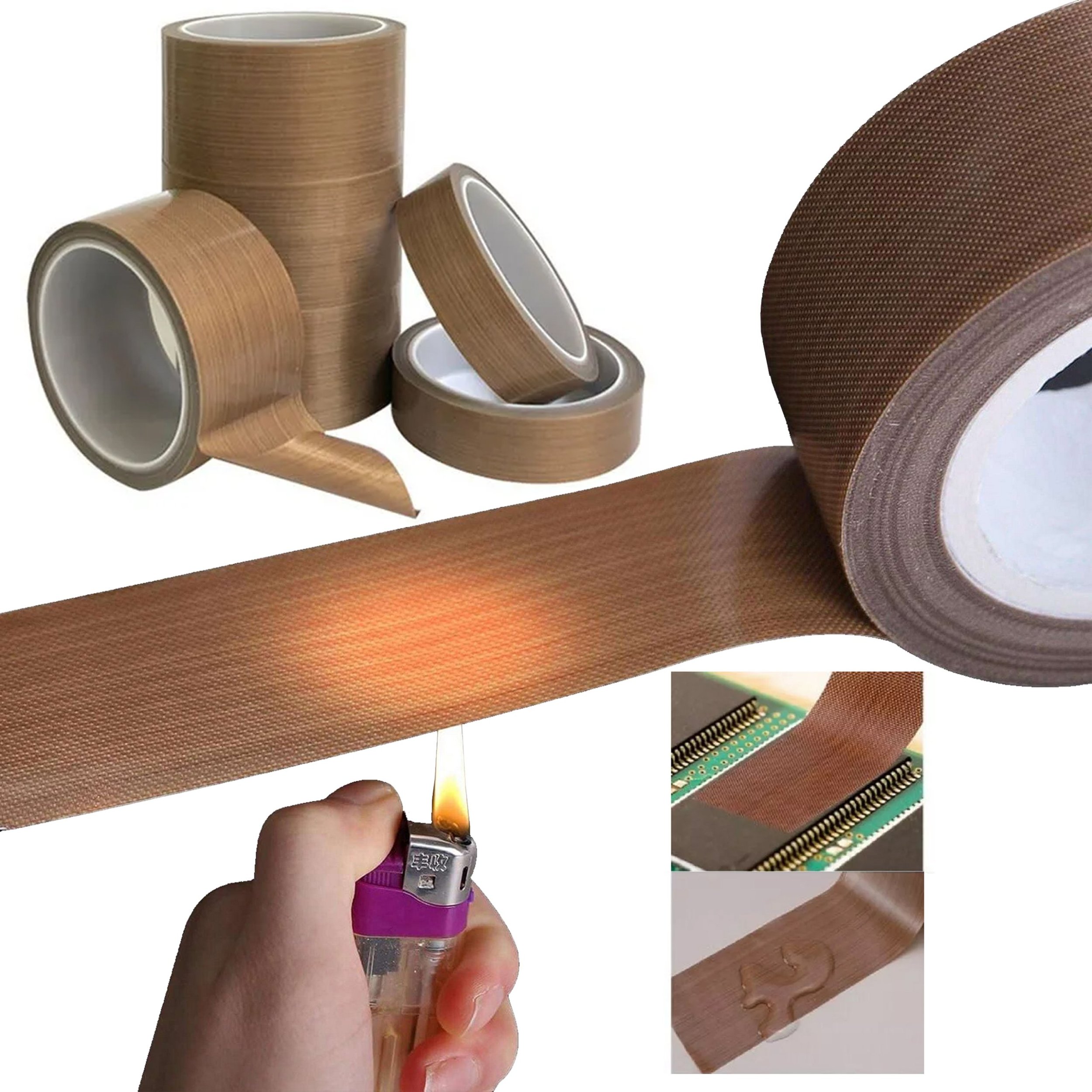 Techrebal Taśma Teflonowa do Zgrzewarki Pakowarki z Klejem 15mm x 10m HQ