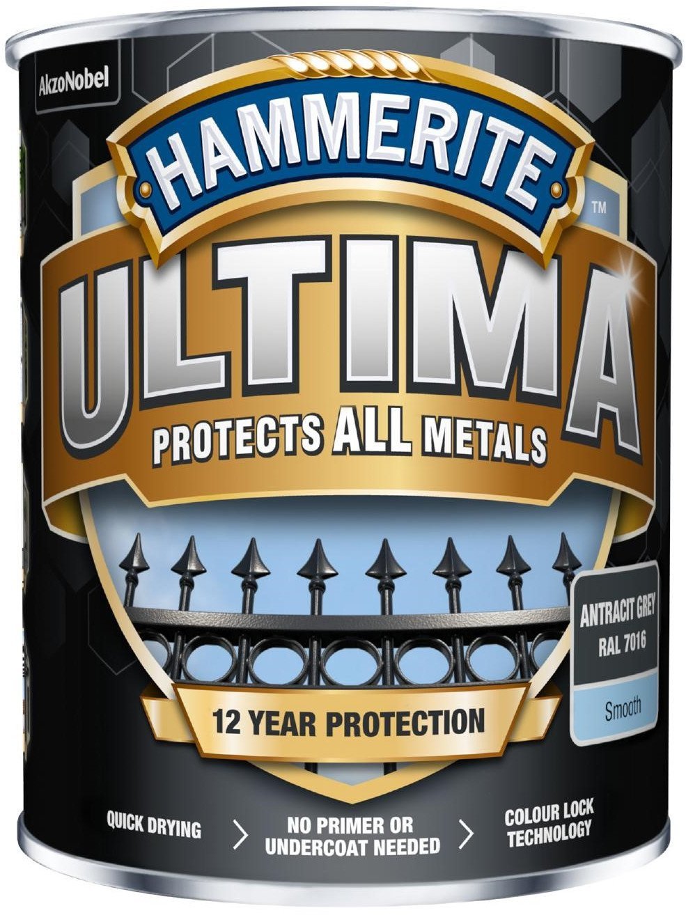 Hammerite Ultima Farba metaliczna - Antracytowy - RAL 7016 - 250 ml.