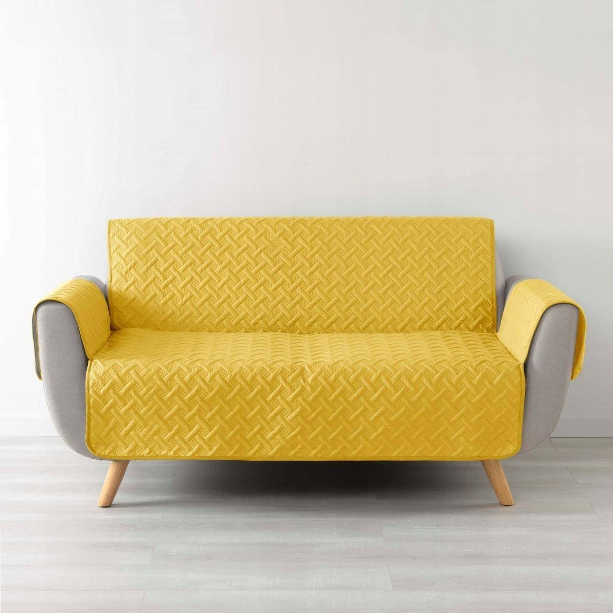 Douceur d`Interieur Pokrowiec na sofę WELL, pikowany, mikrofibra, 223 x 179 cm
