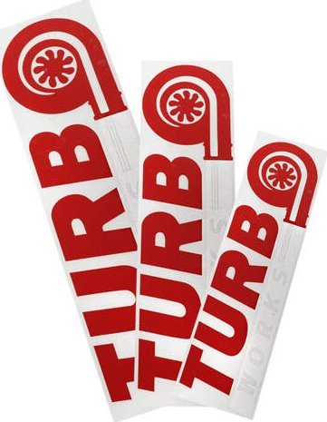 TurboWorks Naklejka TurboWorks Czerwono-Biała 20cm