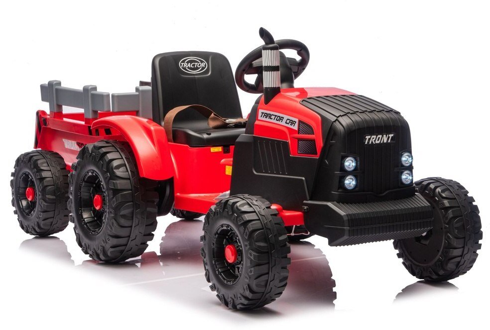 Traktor Na Akumulator CH9959B Z Przyczepą Czerwony 24V EDUKAMP