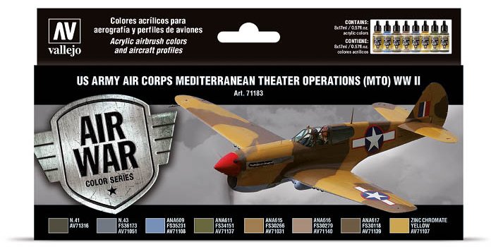 Vallejo Vallejo: 71.183 - Model Air - Air War - US Army Air Corps - Mediterranean Theater Operations...