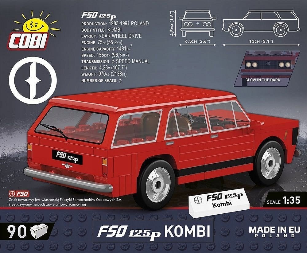 COBI CARS Youngtimer FSO 125p Kombi 90kl 24603
