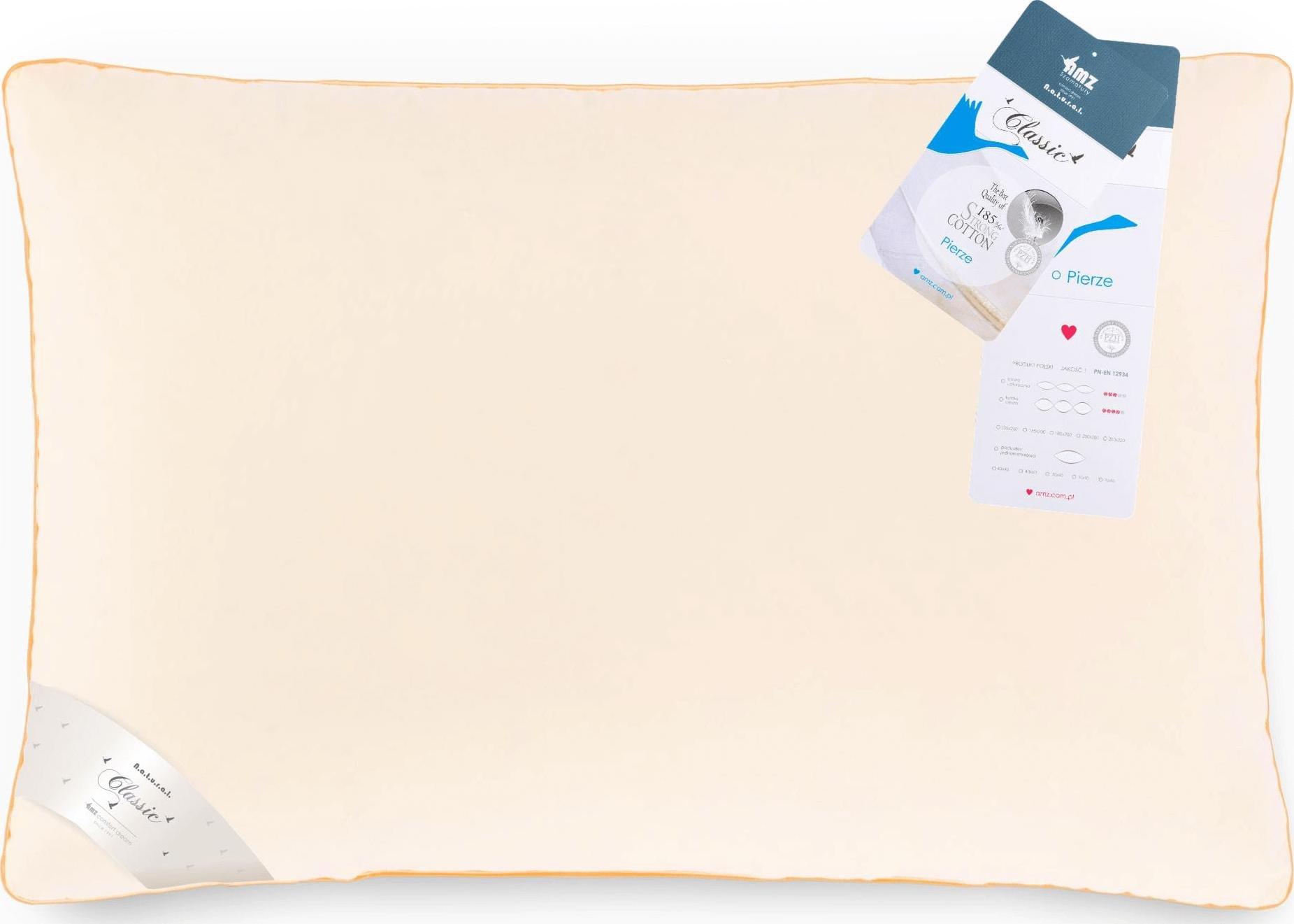 AMZ Poduszka 40 x 60 Natural* Classic Pierze Krem