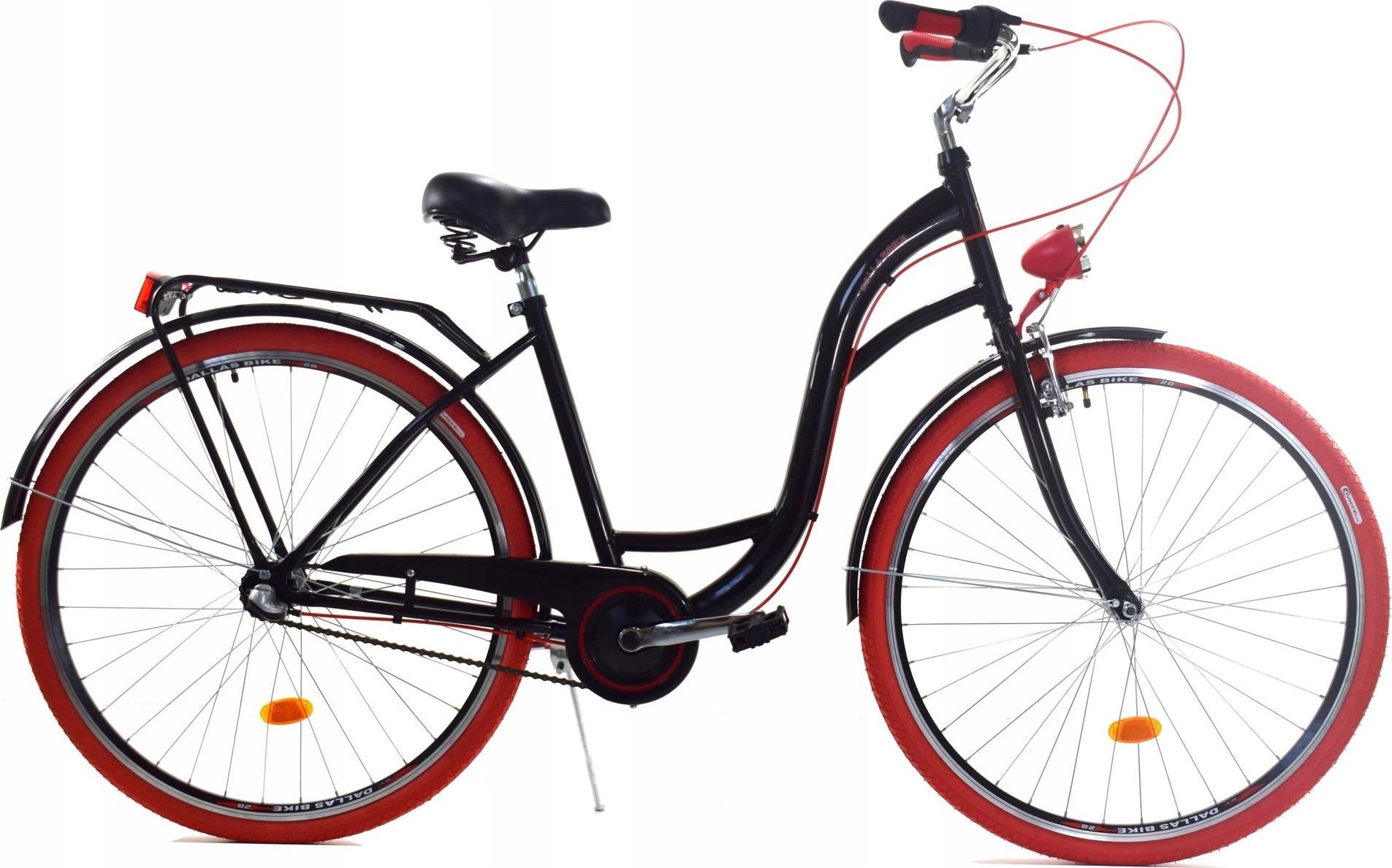 Фото - Велосипед Dallas Bike Rower  City 26" 3spd - czarny z czerwonym 