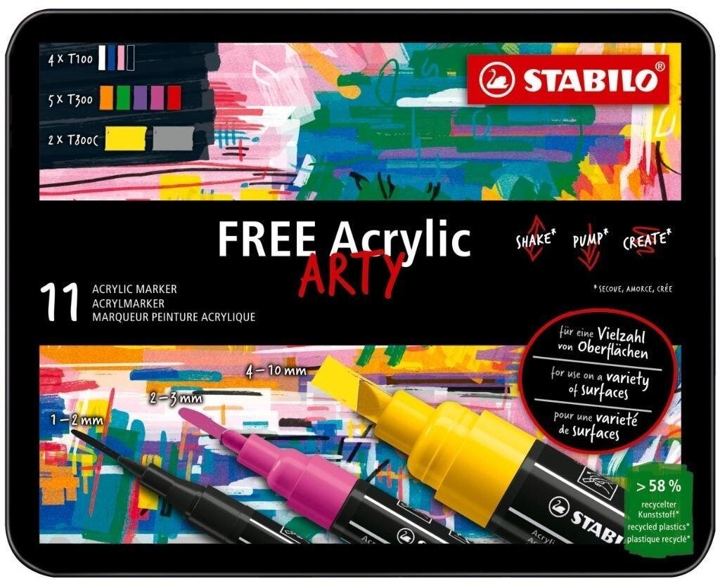 Stabilo Marker Free Acrylic Starter Kit 11szt STABILO