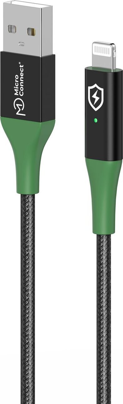 Фото - Кабель Microconnect Kabel USB  USB-A - Lightning 1 m Zielony  (Smart Charge MFI USB-A to)